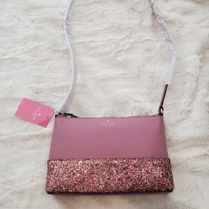 Kate Spade Ramey Saffiano PVC Dusty Pink Crossbody Bag NWT